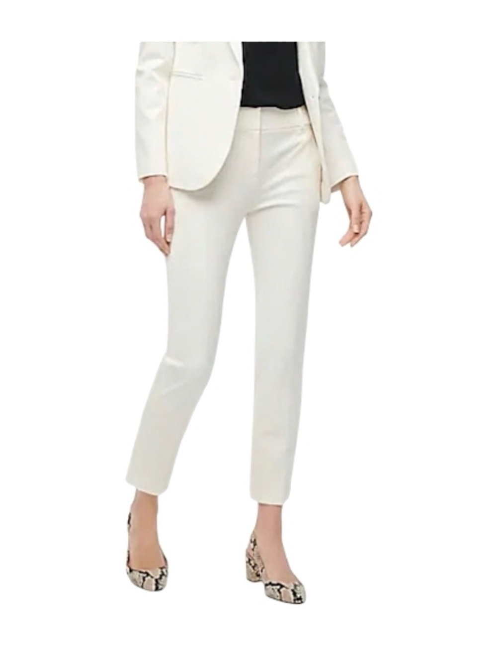 J. Crew White Cameron Ankle Slim Pants